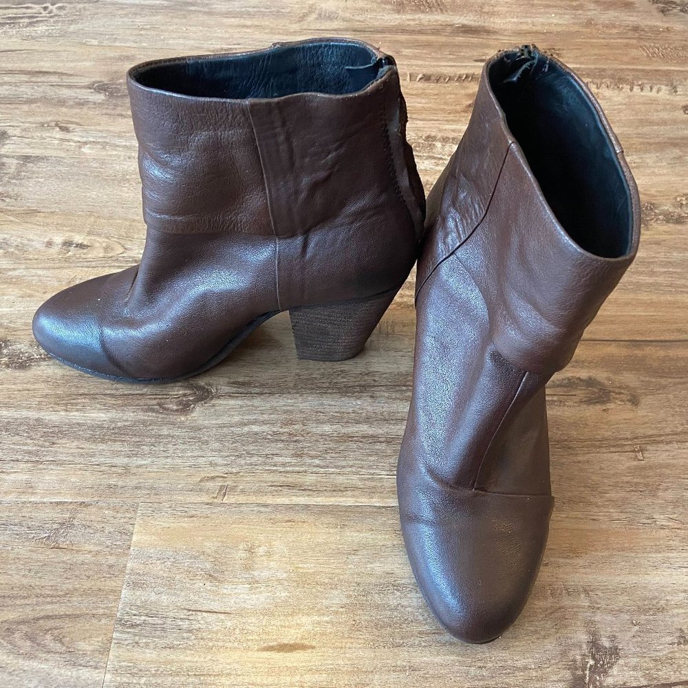 rag & bone Brown Leather Newbury Ankle Booties